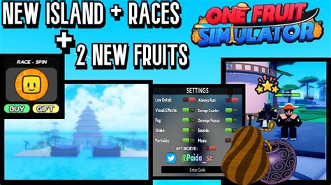 Races 2 New Fruits And New Island One Fruit Simulator Youtube