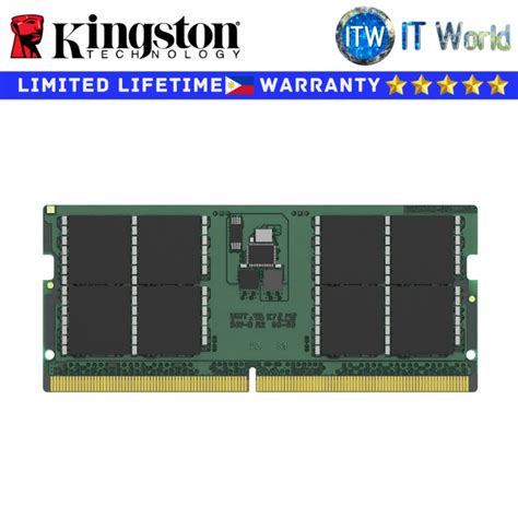 Itw Kingston DDR5 RAM 32GB 2RX8 5200MT S Non ECC Unbuffered SODIMM