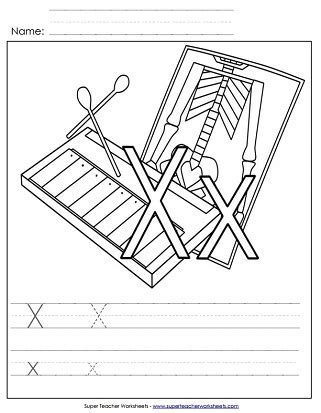 Letter X Alphabet Tracing Worksheets Free Printable Pdf Letter X