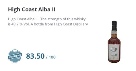 High Coast Alba Ii Ratings And Reviews Whiskybase