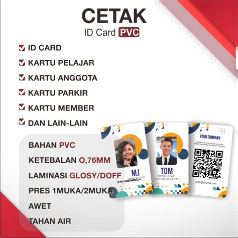 jual cetak kartu id cardpvc card shopee indonesia