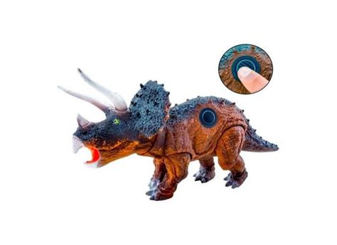 Boneco Dinossauro Brinquedo Dinopark Triceratops Bee Toys em Promoção é