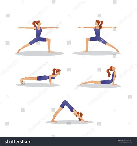 Women Silhouettes Collection Yoga Poses Asana Vector De Stock Libre