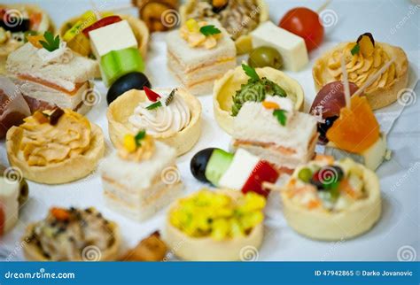 Canapes Stock Image Image Of Meal Decorated Restaurant 47942865