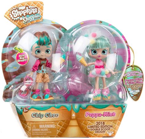 Shopkins Shoppies Peppa Mint And Chip Choc Double Scoop Delight Doll 2