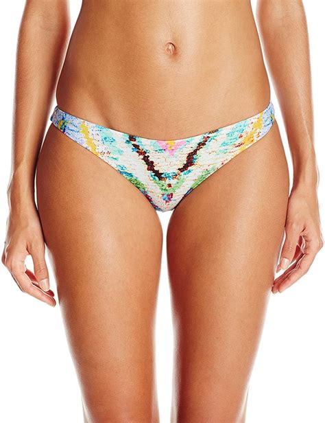 Mara Hoffman Ruched Brazilian Bikini Bottoms Medium Rainbow Roll