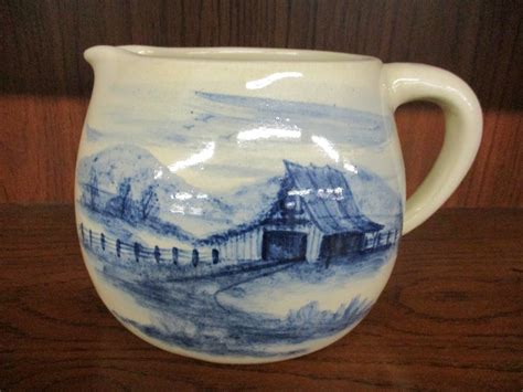 Beautiful Paul Storie Pottery Cobalt Country Barn Pitcher Marshall, Texas – Haute Juice