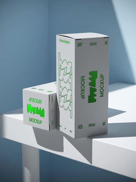 Premium Psd Metal Finish Boxes Mockup