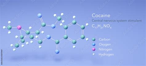 molecule cocaine, molecular structures, Central nervous system ...