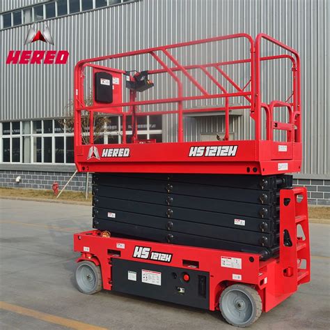 Battery Powered 220v Mobile Electric Scissor Lift Self Propelled Hydraulic Scissor Lift Platform