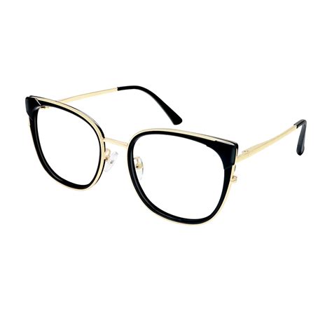 Grace Square Black Gold Glasses For Women Efe