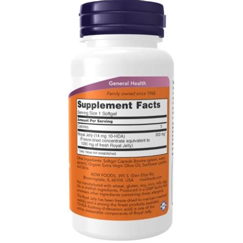 Geleia Real 1 000 Mg NOW Foods Apollo Suplementos