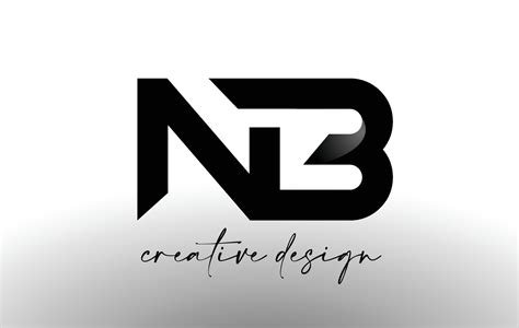 Dise O De Logotipo De Letra Nb Con Elegante Aspecto Minimalista Vector