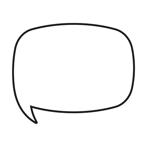 Speech Bubble Speech Balloon Chat Bubble Line Art Vector Icon For