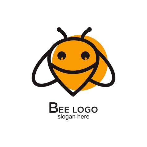 Dise O Del Logotipo De La Abeja Concepto Simple Vector Premium Vector