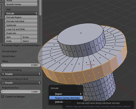 Modeling Extrude Faces Along Local Normals Blender Stack Exchange