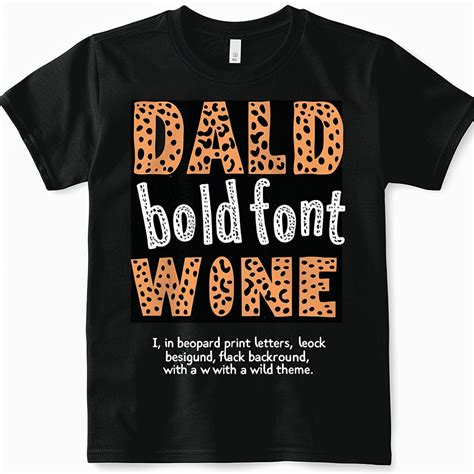 Dad Of The Wild One Leopard Print First Birthday Shirt Black TShirt