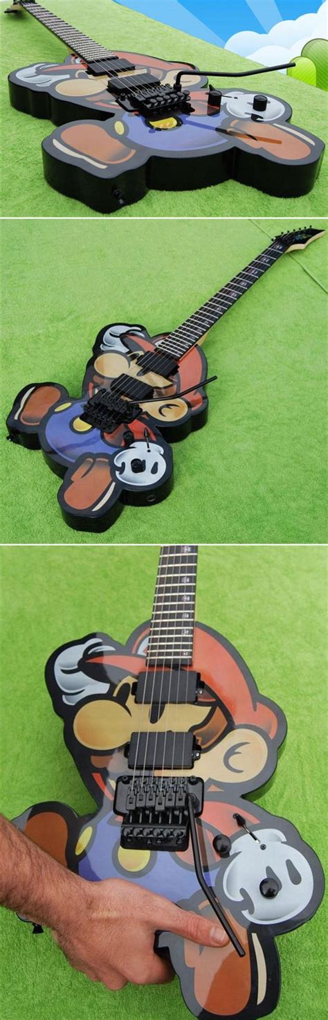 Fully Functional Super Mario Bros Guitar Is Straight From The Mushroom