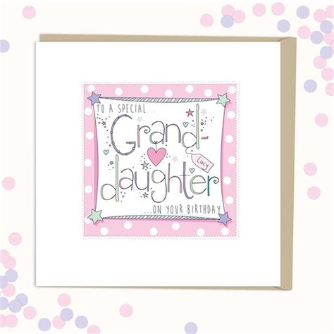 Granddaughter Birthday Card Etsy Uk