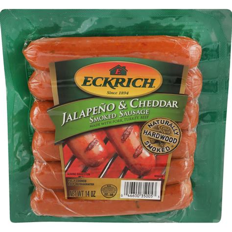 Eckrich Jalapeno Cheddar Smoked Sausage 6 CT Deli Selectos