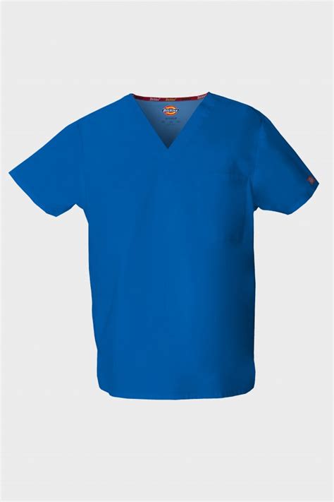 Dickies Eds Signature Unisex V Neck Scrub Top Royal Healthcare