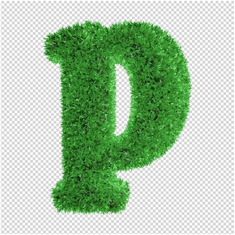 Rendu 3d De Lettre Herbe PSD Premium