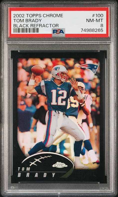 Tom Brady Topps Chrome Black Refractor Bgs Becomes Psa