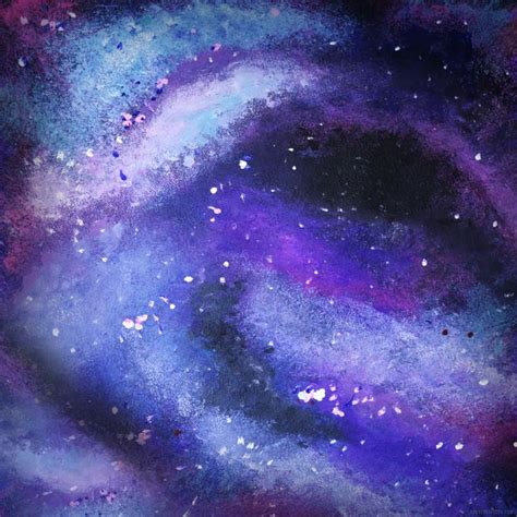 PAINTED GALAXY Painted Stars Space Milky Way Shower Curtain By AEJ