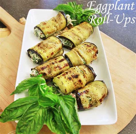 Grilled Eggplant Roll Ups Voskos