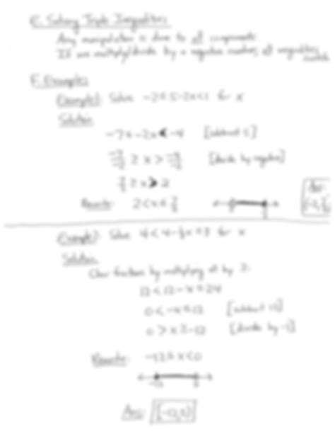 Solution Interval Notation And Linear Inequalities Review Studypool