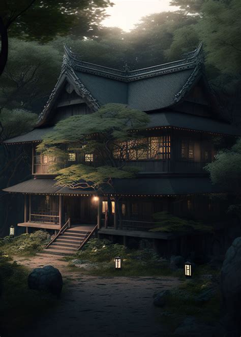 Old Japanese House Poster Picture Metal Print Paint By Sebastian