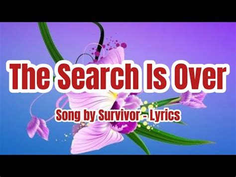 The Search Is Over Song By Survivor With Lyrics YouTube