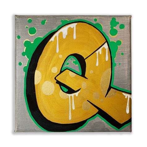 Graffiti Letter Q Art Print 12x12 Inches Signed And Numbered X10 Etsy