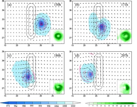 For Case CNTL MSLP Shading 850 HPa S Surface Relative Vorticity