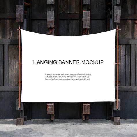 Psd A Huge Hanging Banner Mockup Premium Ai Generated Psd