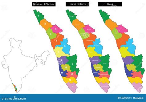 Districts In Kerala Map / Kerala Free Map Free Blank Map Free Outline ...