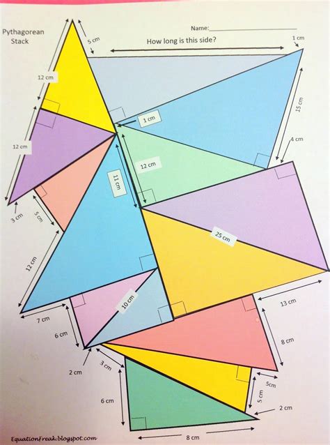 Pythagorean Triple Worksheet