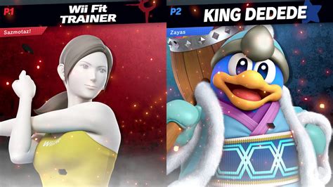 Sazmotaz Incineroar Wii Fit Trainer Zelda Vs IZayas King Dedede Ike