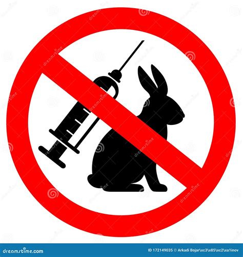 No Animal Testing Vector Sign Stock Vector Illustration Of Cruelty