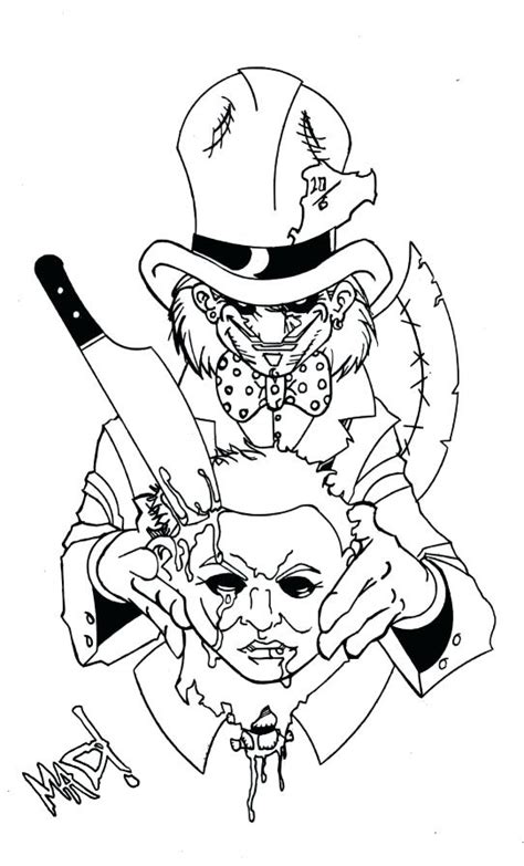 Michael Myers Mask Coloring Pages Coloring Pages