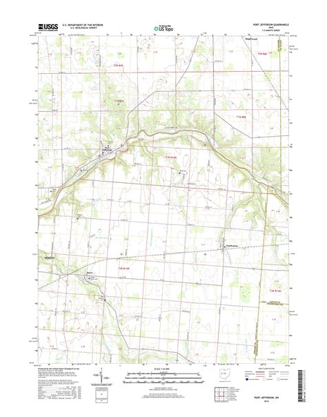 Mytopo Port Jefferson Ohio Usgs Quad Topo Map