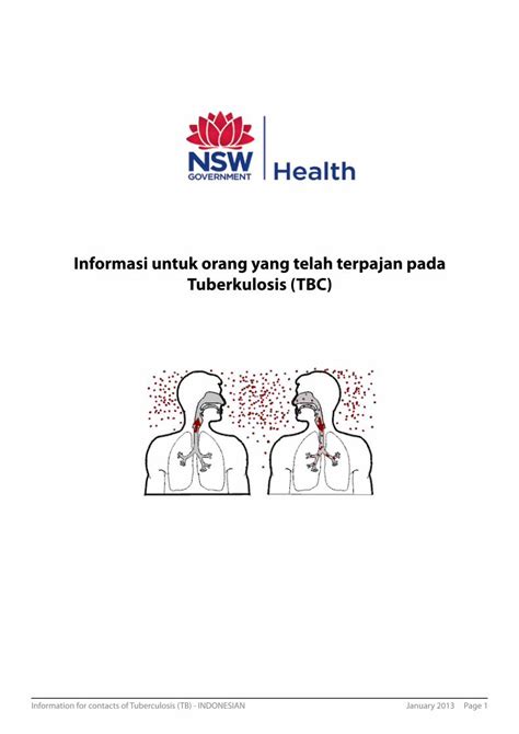 Pdf Informasi Untuk Orang Yang Telah Terpajan Pada Tuberkulosis Tbc