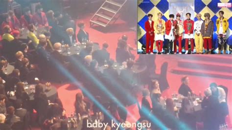 170119 Exo Bts Reaction To Nct 26th Seoul Music Awards Youtube