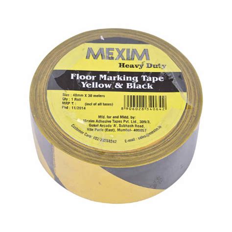 Yellow And Black Pvc Floor Marking Tapes At Best Price In Daman Mexim