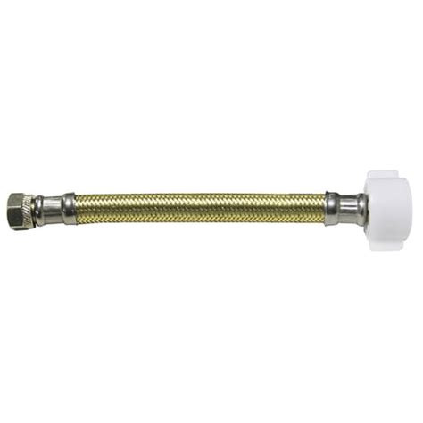 Watts 38 In Compression 12 In Braided Rough Brass Toilet Supply Line