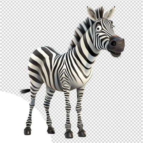 Zebra Aislada En Un Fondo Transparente Png Archivo Psd Premium