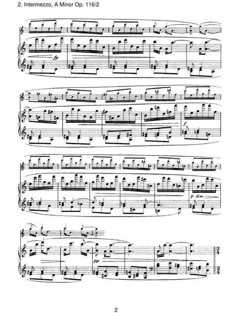 Op No Intermezzo Free Sheet Music By Brahms Pianoshelf