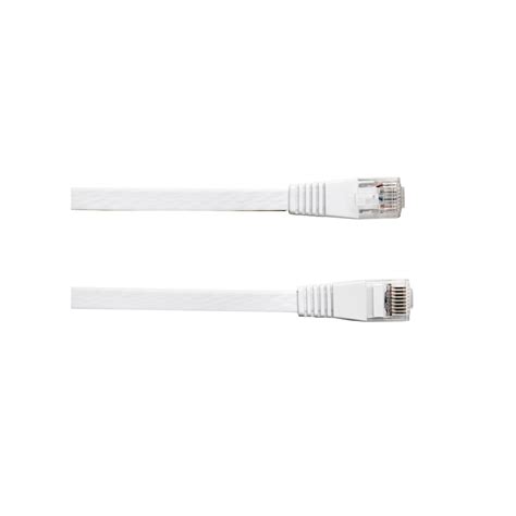 Cat6 Ultra Thin Flat Ethernet Patch Cable 2m White