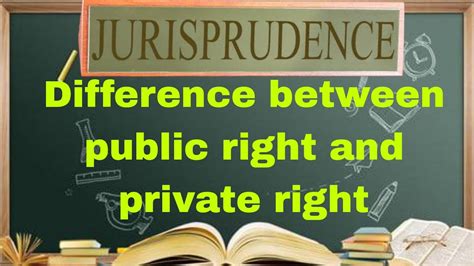 Jurisprudence Difference Between Public Right And Private Right Detail