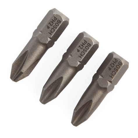 Bosch 2607001511 Ph2 Screwdriver Bits 25mm 3 Pack Toolstop